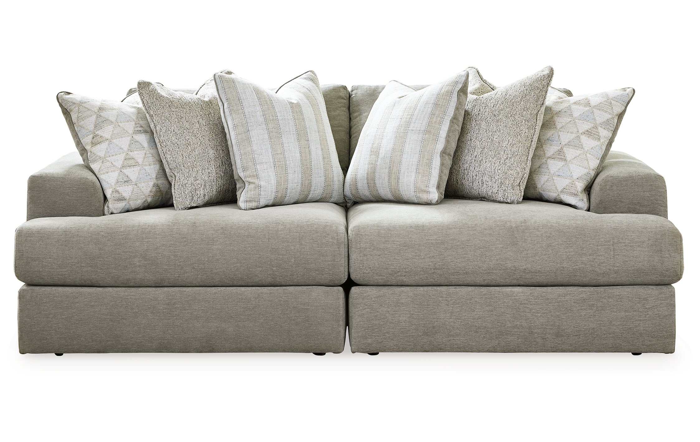 (Online Special Price) Avaliyah Ash Gray Chenille 2pc Sectional Loveseat