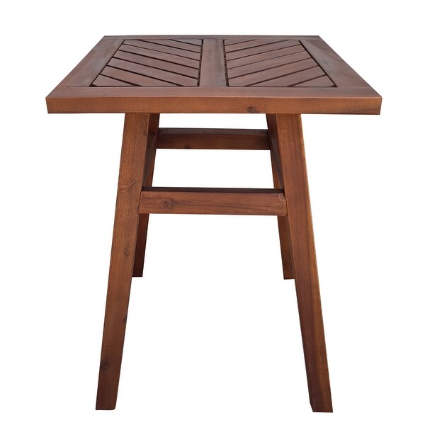 Brown Oakland Acacia Bistro Table by DreamPatio