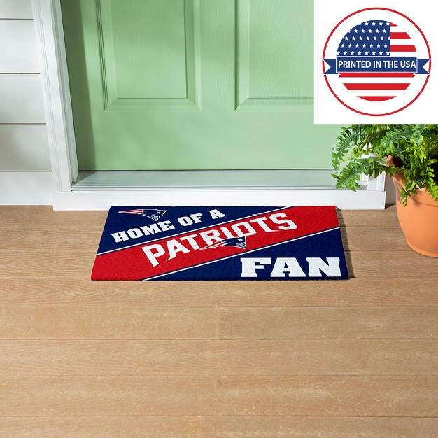 Evergreen New England Patriots Team Turf Mat 28 X 16 Inches Indoor Outdoor Doormat