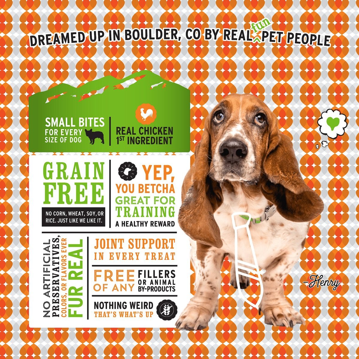 I and Love and You Hip Hoppin' Hearties Grain-Free Chicken Dog Treats