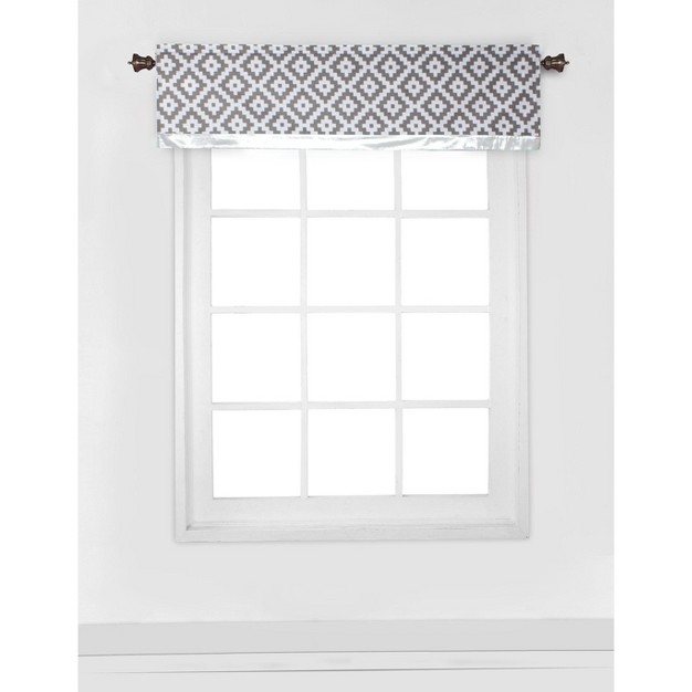 Bacati Love Grey silver Window Valance