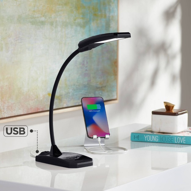 High Black With Usb Charging Port Led Gooseneck Touch On Off Dimmer For Bedroom Bedside Office House Desk