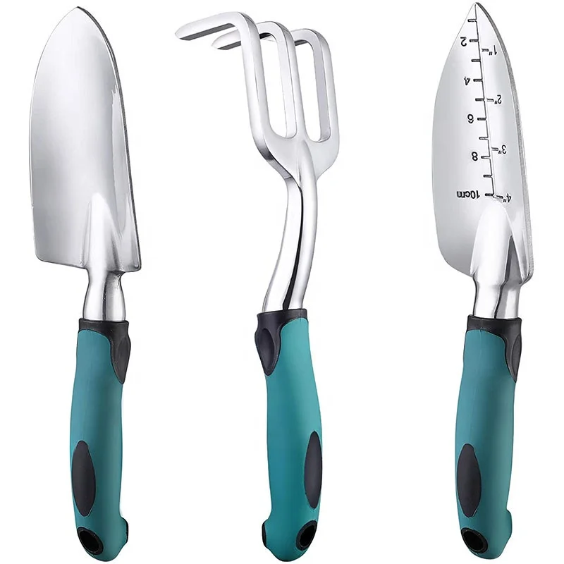 3 Pieces Set Good Quality Heavy Duty Aluminum Garden Hand Tools Set for Transplanter and Cultivator