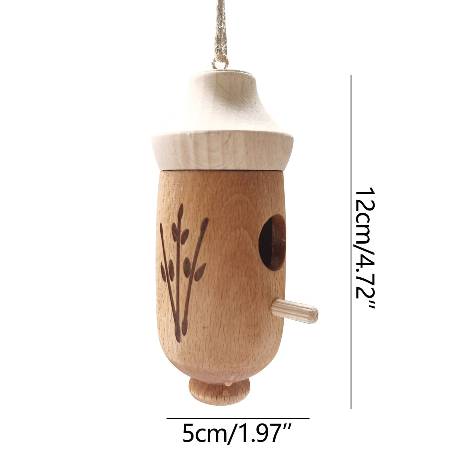 Puntoco Clearance Hummingbird House Outdoor Hanging Wooden Bird Feeder Wooden Hummingbird House