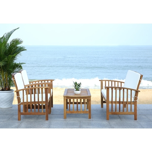 SAFAVIEH Outdoor Rocklin 4piece Conversation Patio Set