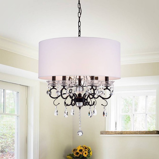 X 25 quot X 13 quot 6 light Ninian Chandelier Black Warehouse Of 