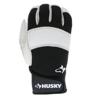 Husky Large Grain Cowhide Water Resistant Leather Performance Work Glove with Spandex Back HK86025-LCC6