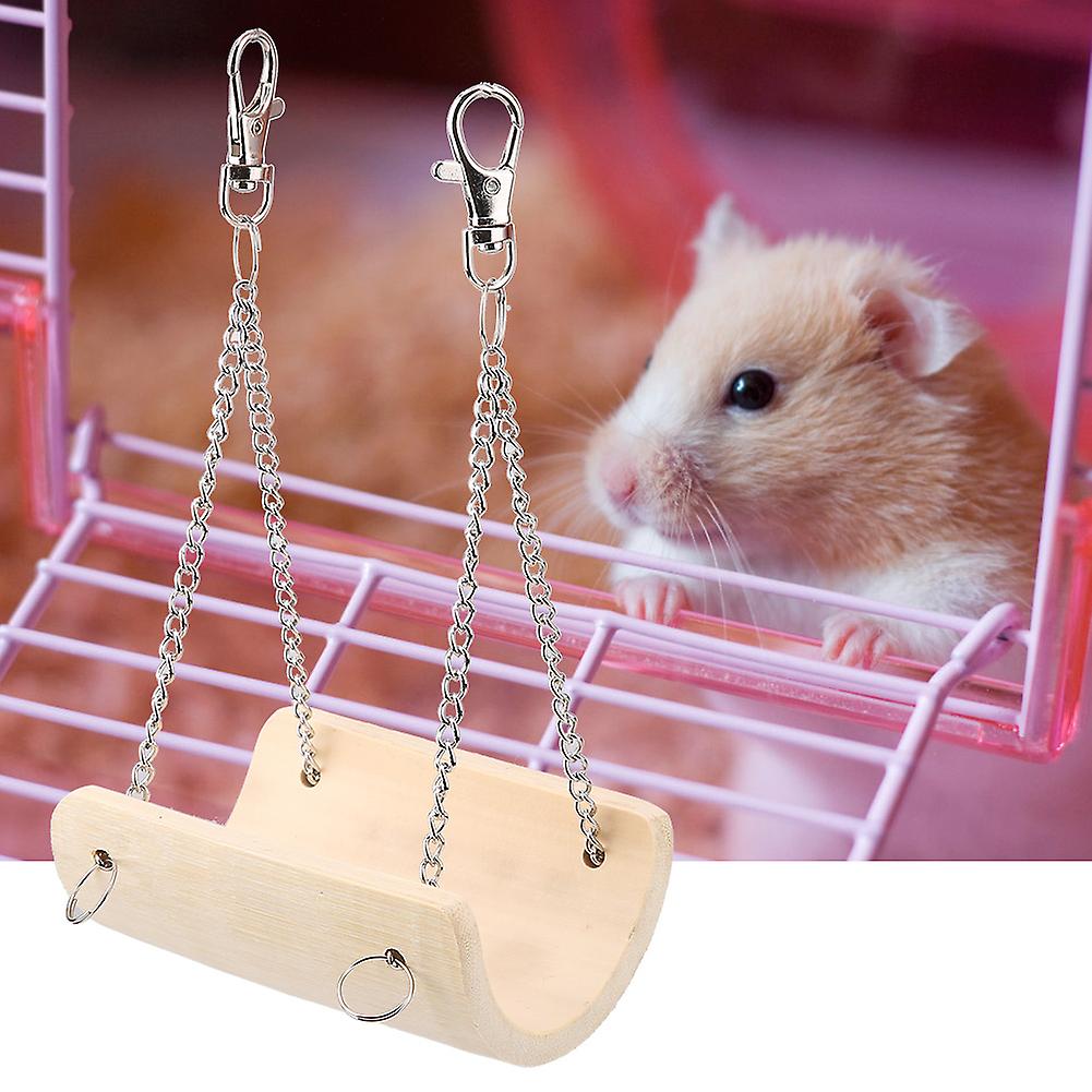 Small Animals Hamster Wood Swing Pet Funny Hanging Toy Cage Toys