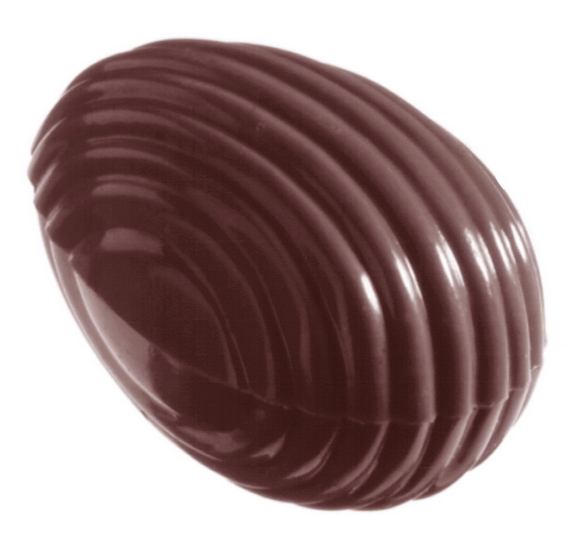 Chocolate World CW2203 Chocolate mould striped egg...