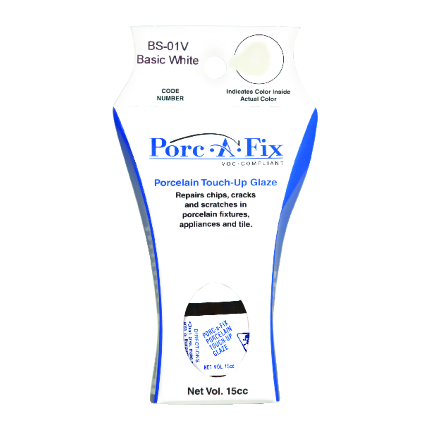 Porc-A-Fix Porcelain Basic White Touch-Up Glaze 15 cc