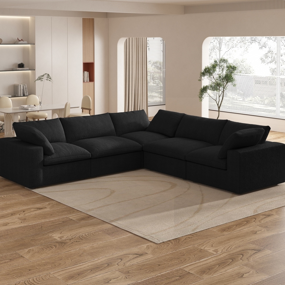 Down Filled Corner Sectional Couch for Living Room Set