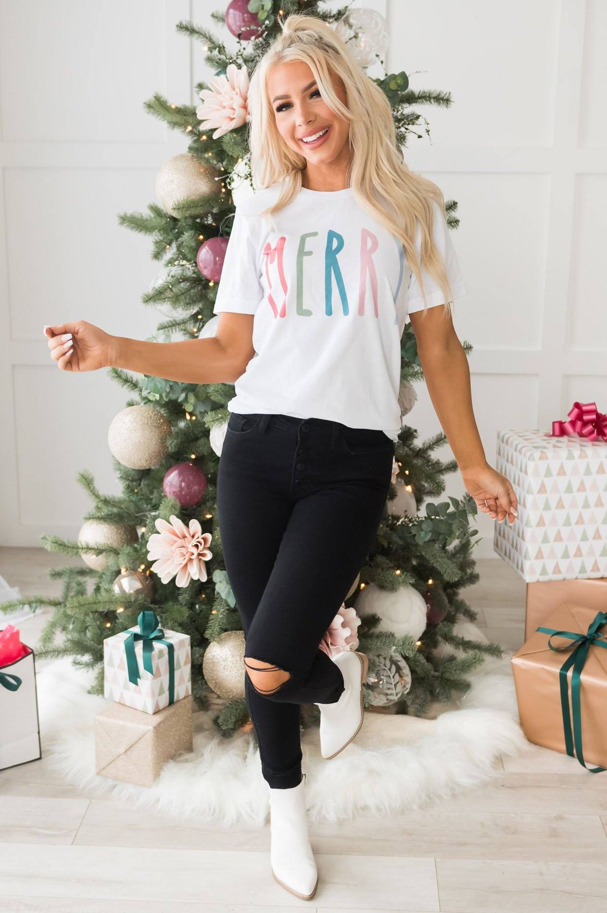 Merry Modest Tee