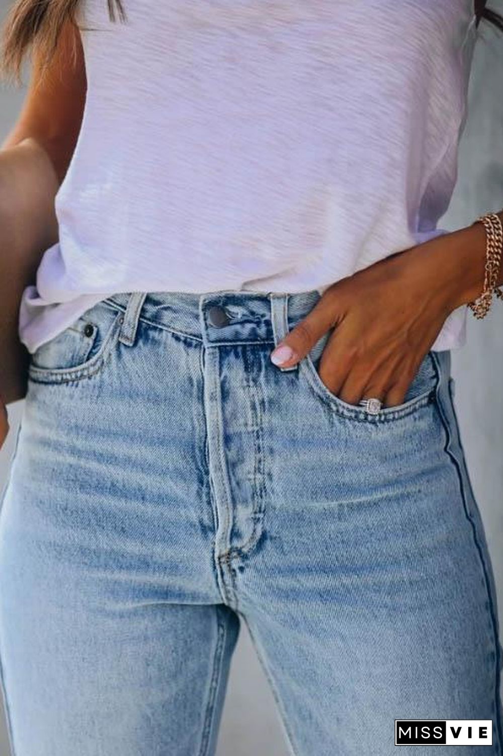 Retro Light Blue Denim Jeans