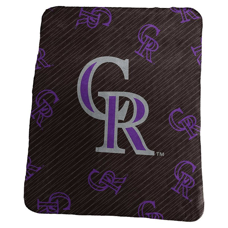 Colorado Rockies 50 x 60 Repeating Logo Classic Plush Throw Blanket