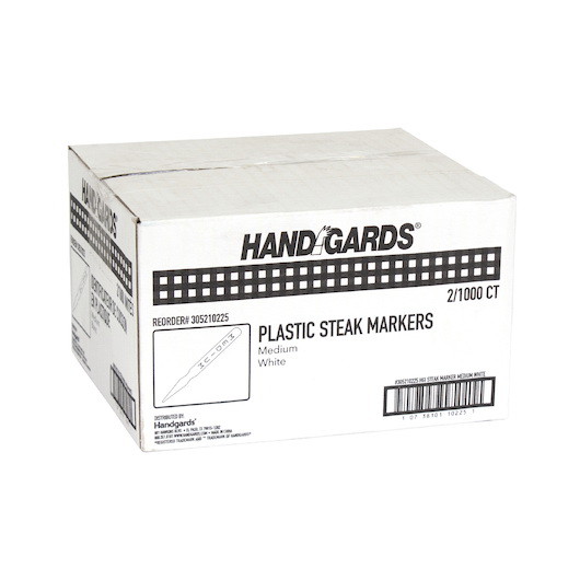 Handgards White Medium Plastic Steak Marker  1000 ...