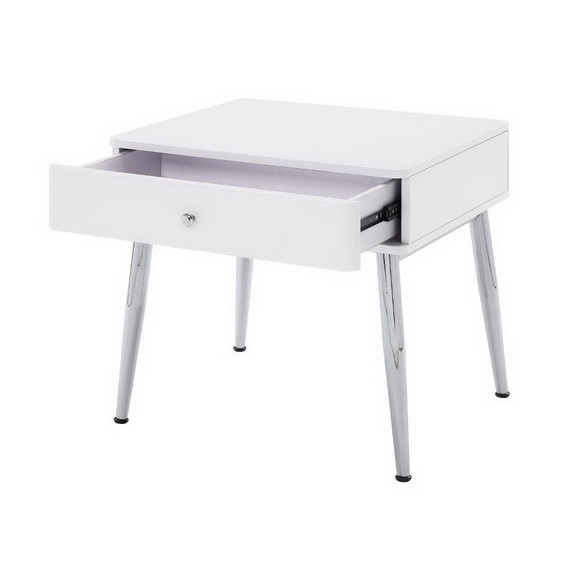 Acme 87152 Weizor End Table  White High Gloss   Ch...