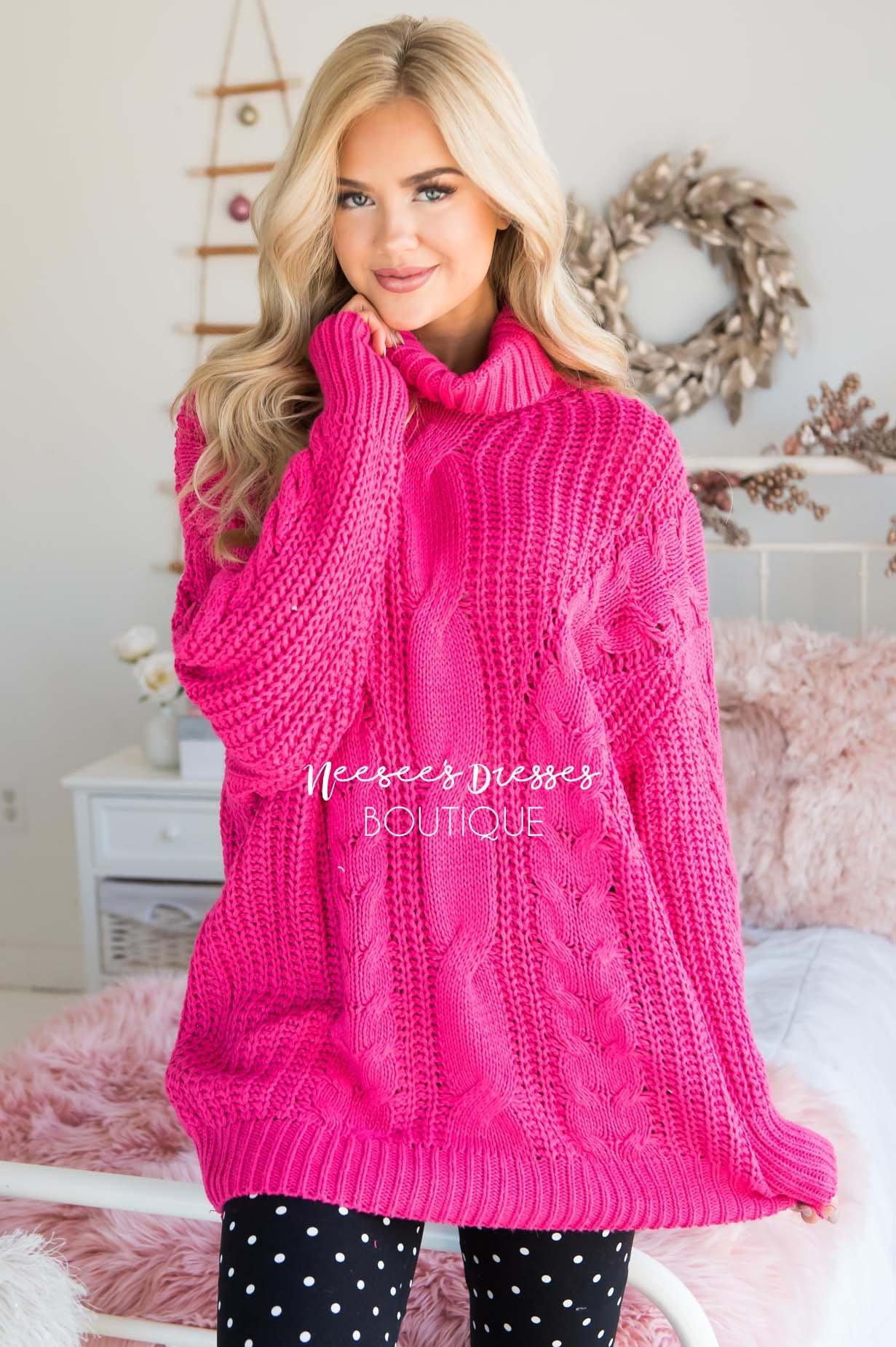 Blessed Heart Cable Knit Sweater