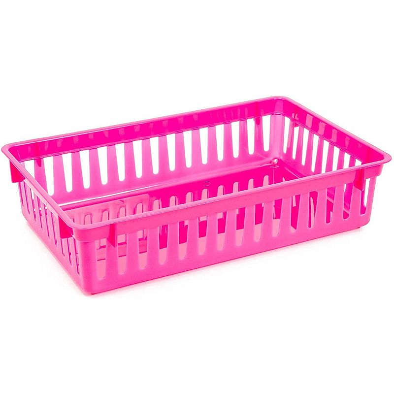 Classroom Storage Bins Baskets， Small Plastic Organizer (10.25 x 6.5 In， 8 Pack)