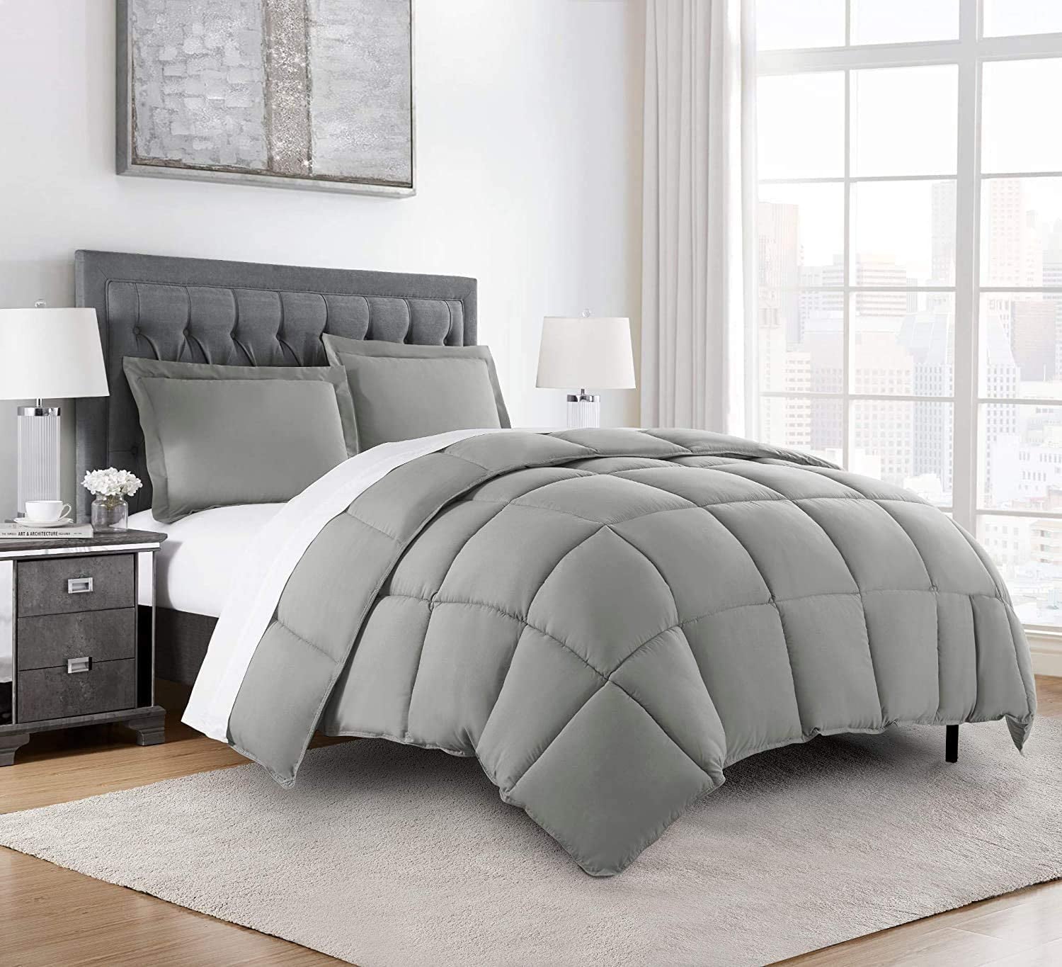 Chezmoi Collection 3-Piece All-Season Down Alternative Comforter Set