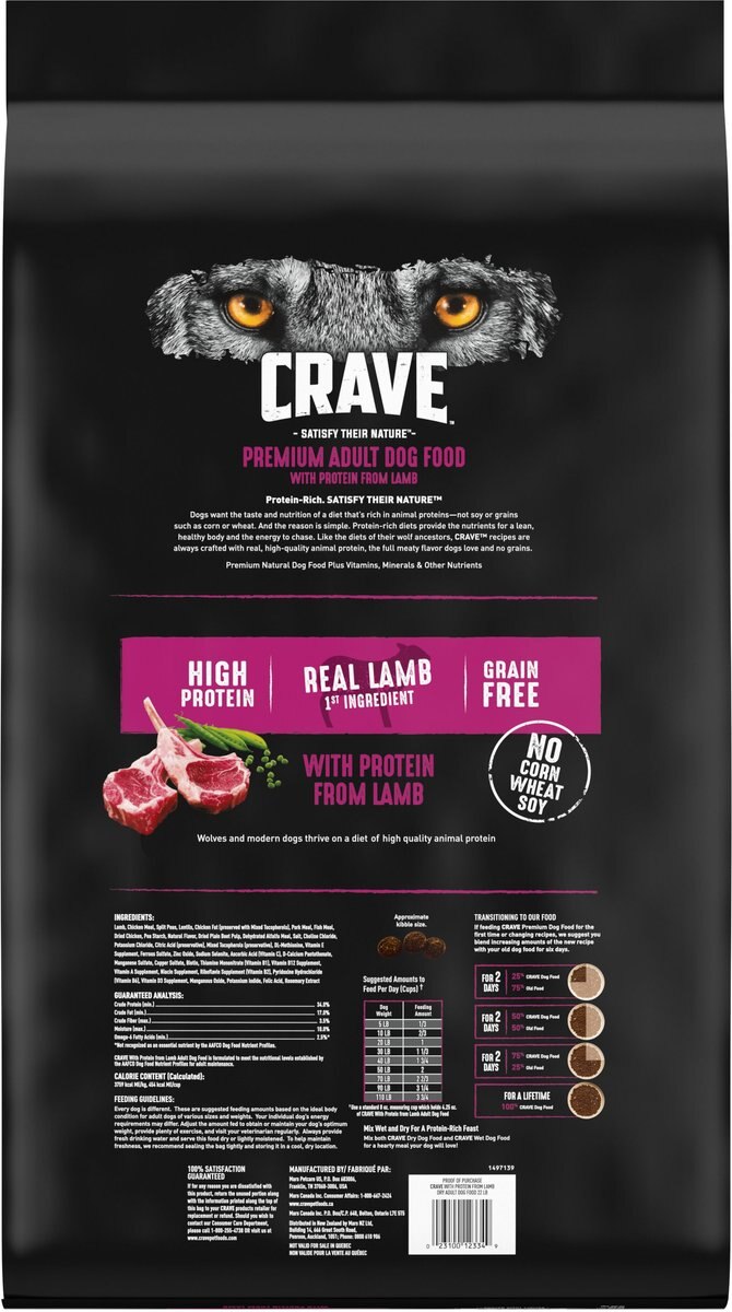 Crave High Protein Lamb Adult Grain Free Dry Dog Food