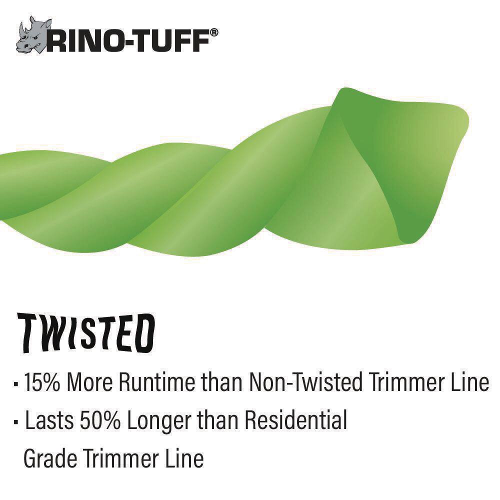 Rino-Tuff Universal Fit 0.155 in. x 90 ft. Pro Twisted Line for Gas and Select Cordless String Grass TrimmerLawn Edger 17639