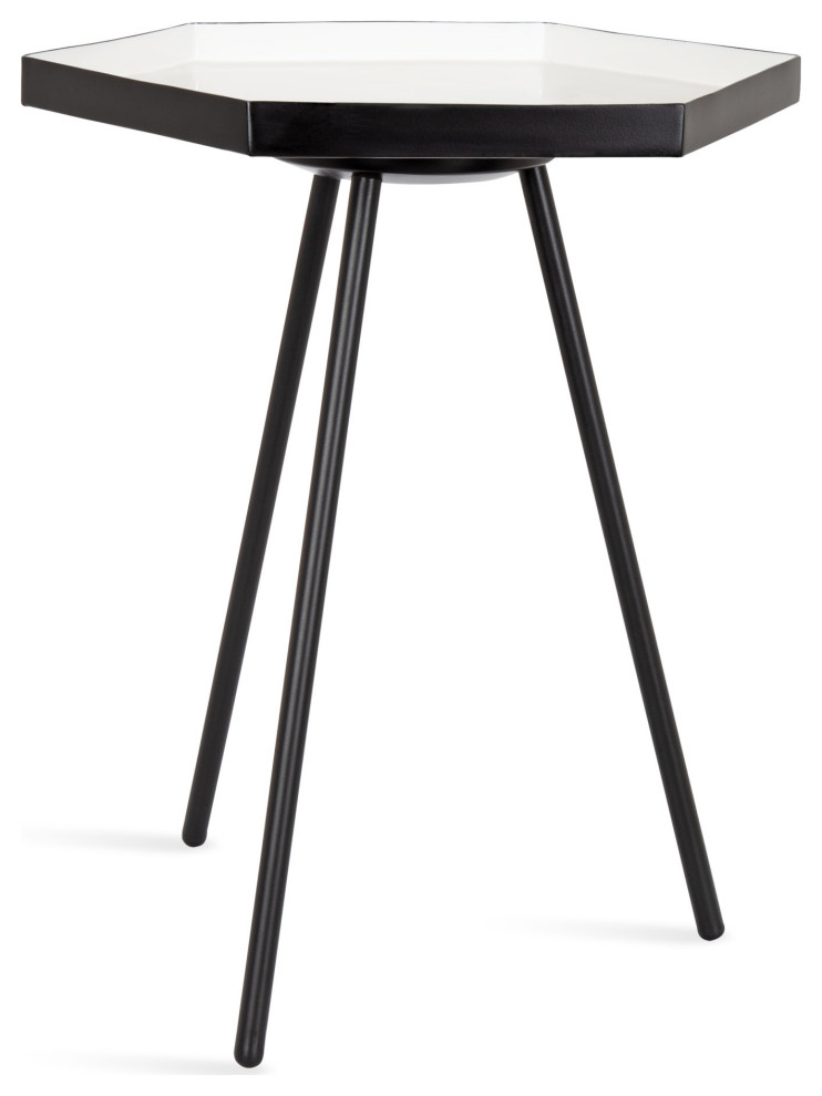 Kashvi Hexagon Side Table   Midcentury   Side Tables And End Tables   by Uniek Inc.  Houzz