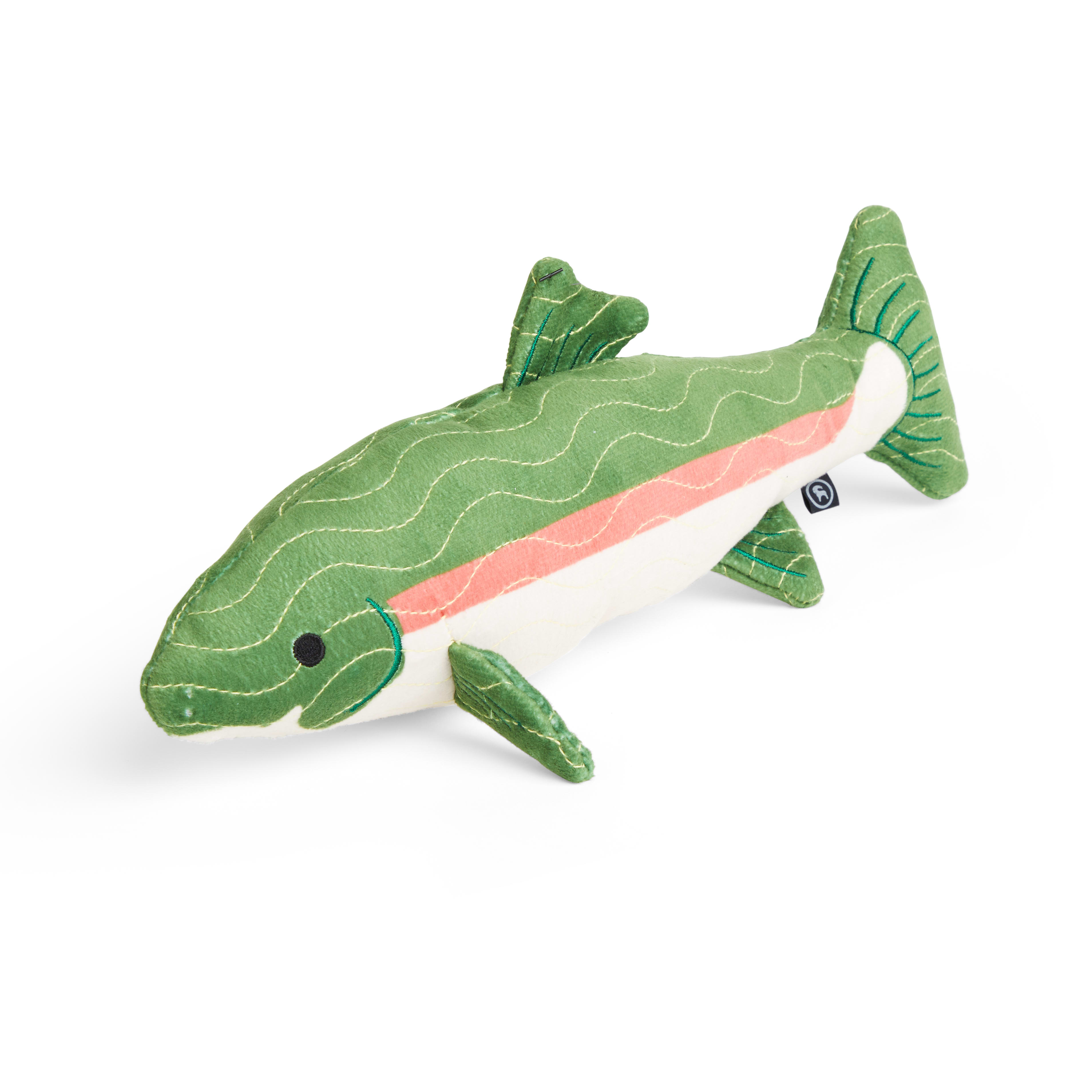 BACKCOUNTRY X PETCO Green Trout Tough Plush Dog Toy， X-Large