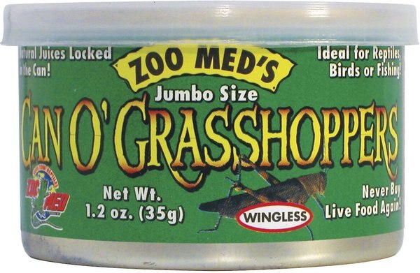 Zoo Med Jumbo Can O' Grasshoppers Reptile and Bird Food