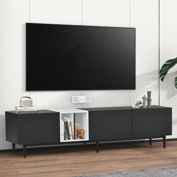 TV Stand for 80'' TV with 3 Doors，Entertainment Center - 83 inches