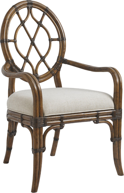 Cedar Key Oval Back Arm Chair   Tropical   Dining Chairs   by HedgeApple  Houzz