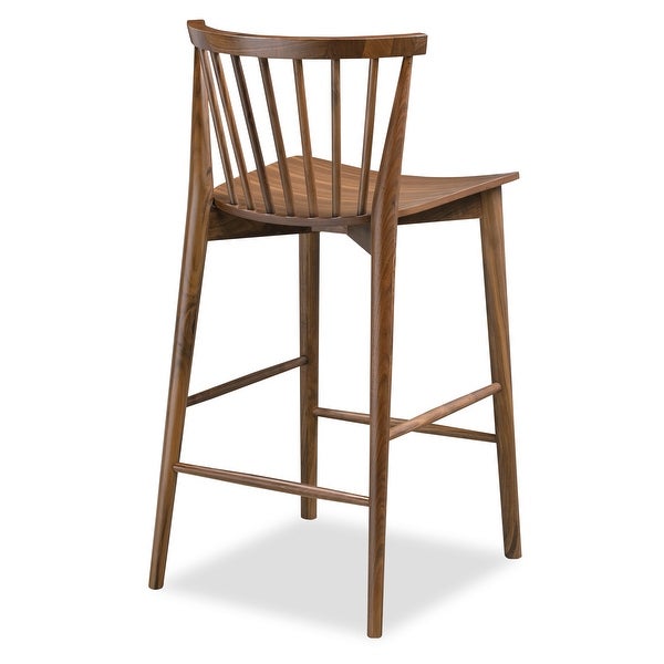 Poly and Bark Ligna Counter Stool - Solid Wood Frame