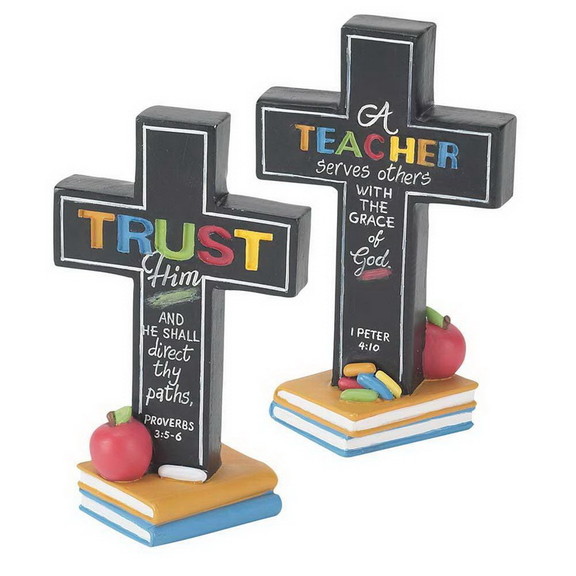 Dicksons TCR 500 Trust Him Teacher Tabletop Cross