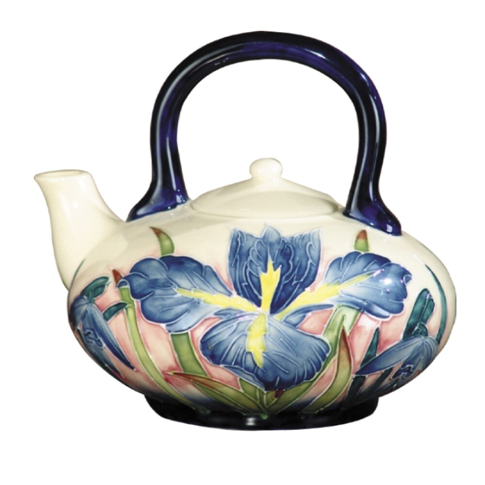 Iris Hand Painted Porcelain Tea Pot