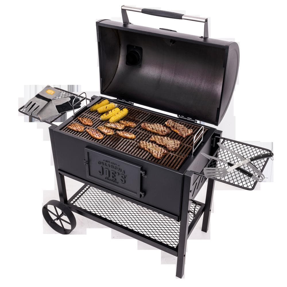 OKLAHOMA JOE'S Judge Charcoal Smoker Grill in Black with 540 sq. in. Cooking Space 19302087