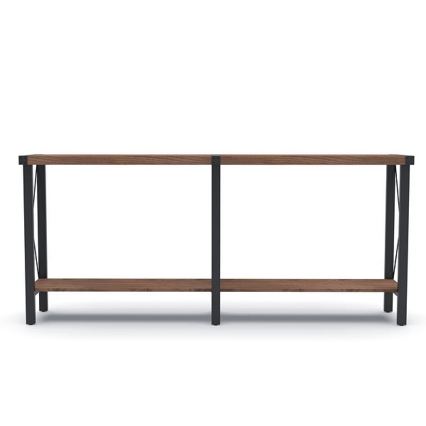 Console Table， Long Sofa Table with Shelf for Living Room and Entryway