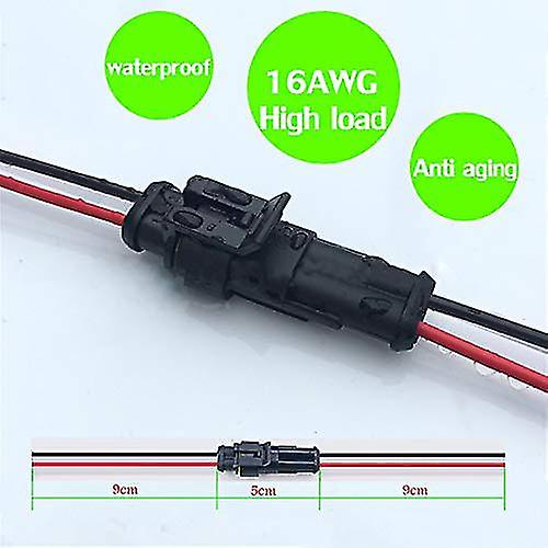 Connector， 2 Prong -loc Wire Connectors With 16 Awg E Wire For Car， Truck， Boat And Wire Connects. (5pack)