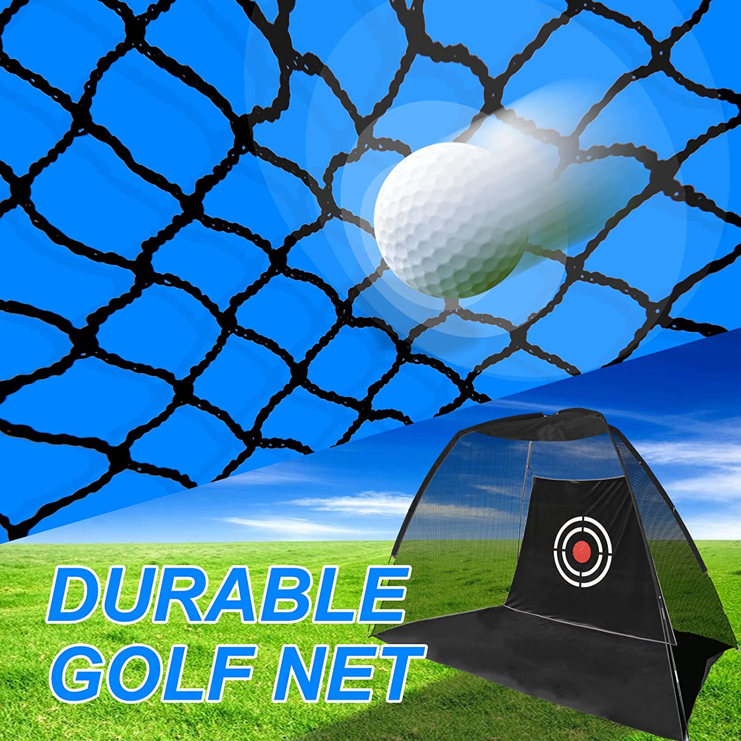 ANDGOAL  Golf Driving Net Indoor Outdoor Backyard Golf Hitting Training Net ， Golf Driving Hitting Net Golf Training Swing Net Golf Practice Net Driving Range