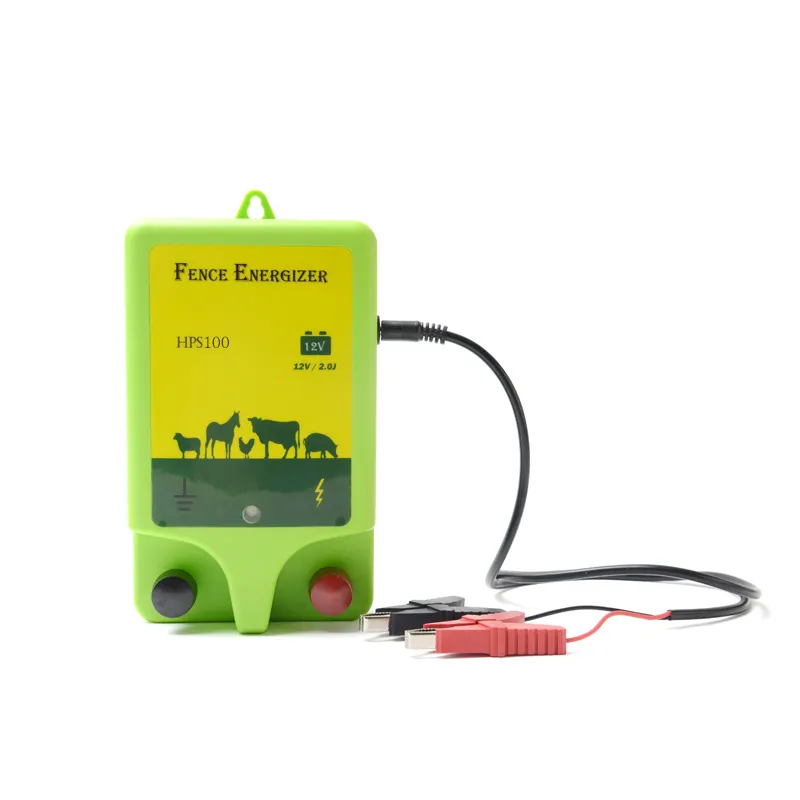 Customized green color 1J stored energy adapter powered waterproof electric fence energizer