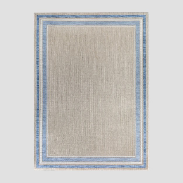 Tonal Border Outdoor Rug