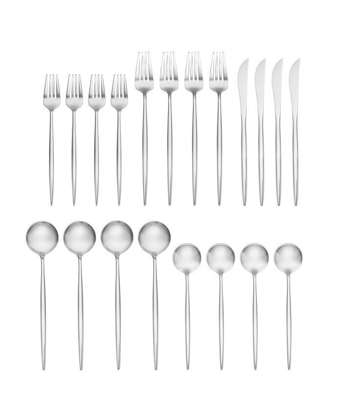 Hampton Forge Skandia  Zephyr Mirror 20-PC Flatware Set Service for 4