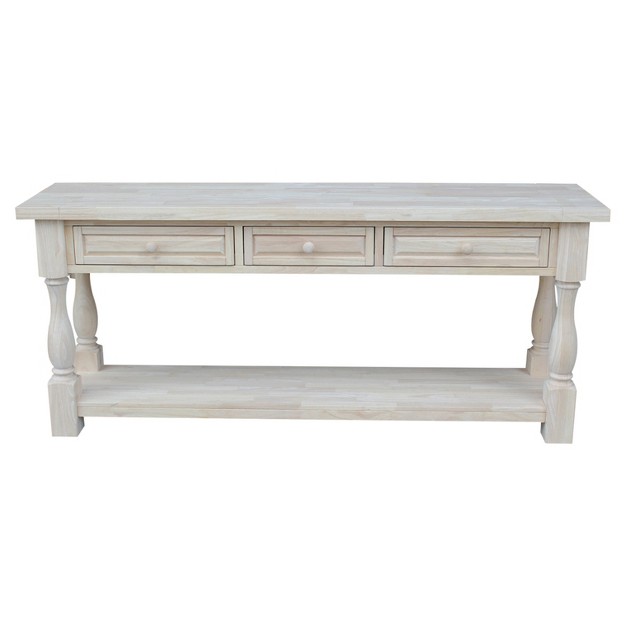 Tuscan Console Table Unfinished International Concepts