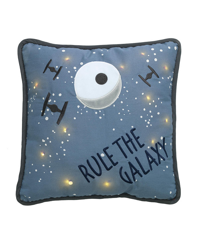 Lambs and Ivy Star Wars Signature Galaxy LED Light-Up Decorative Throw Pillow