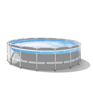 INTEX 16 ft. x 48 in. Clearview Prism Above Ground Swimming Pool with Pump Round 26729EH