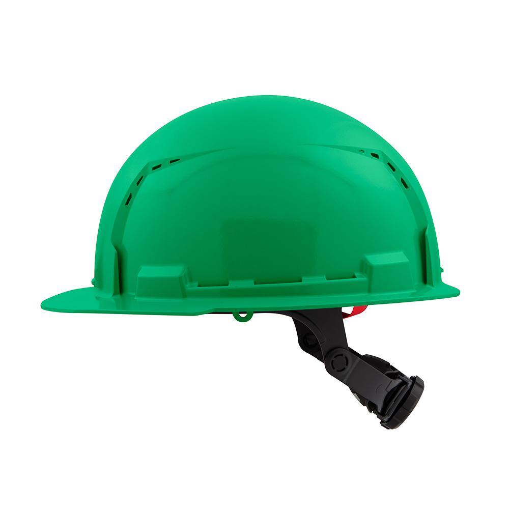 MW BOLT Green Type 1 Class C Front Brim Vented Hard Hat with 6-Point Ratcheting Suspension (10-Pack) 48-73-1226X10