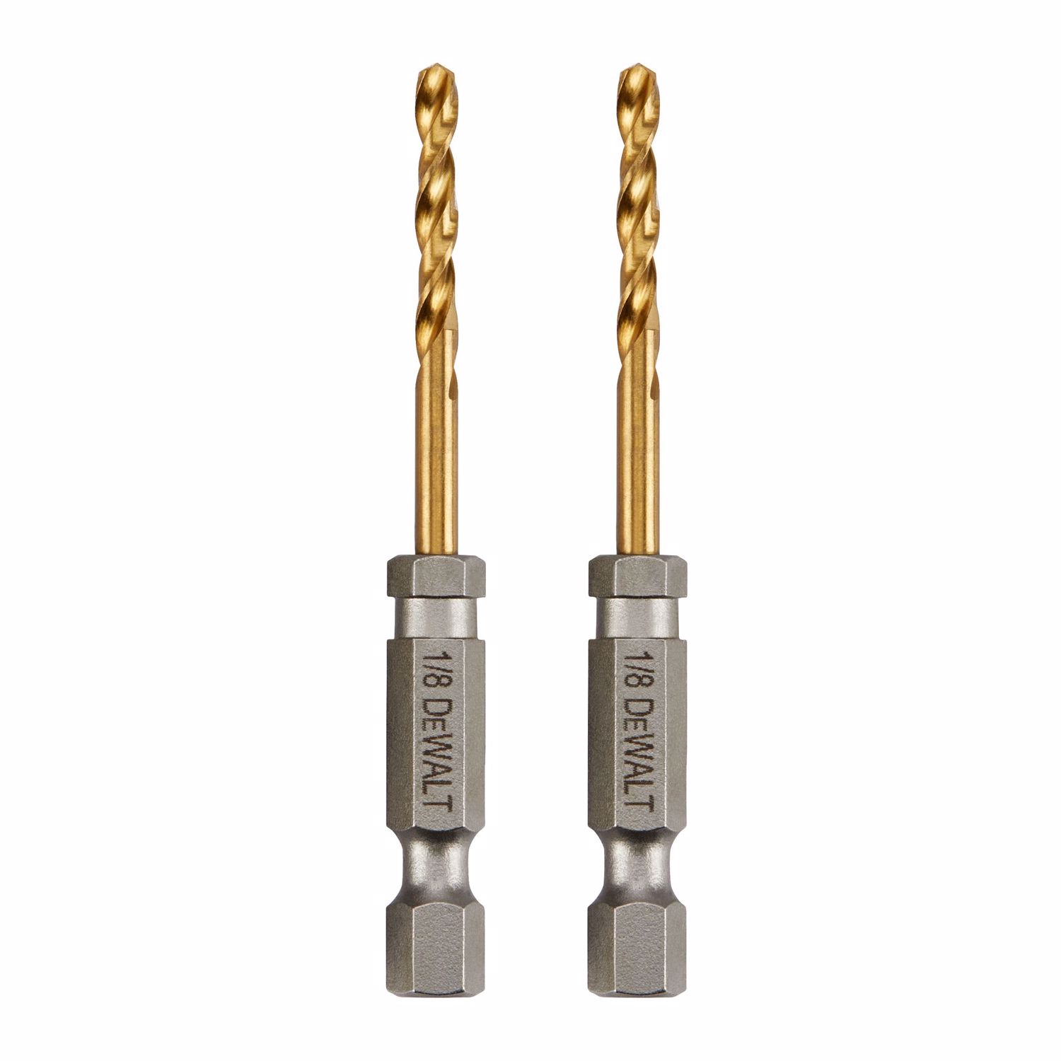 DW 1/8 in. X 2-5/8 in. L Titanium Drill Bit 2 pk