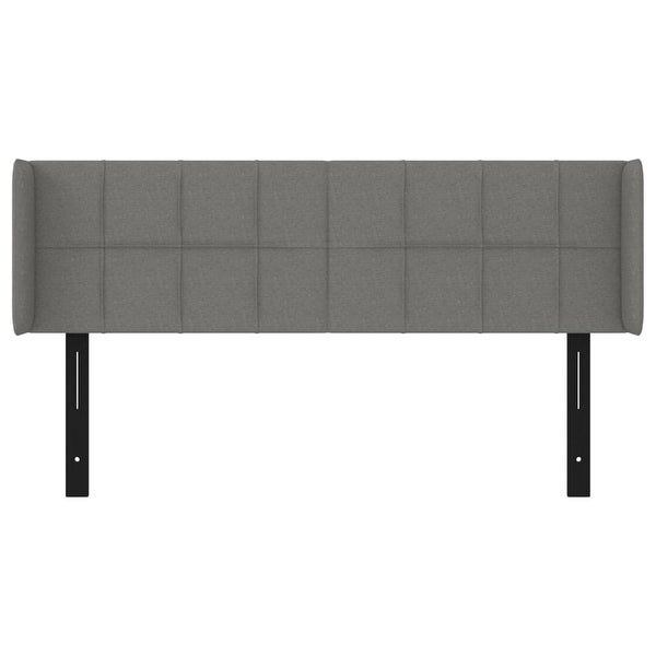 vidaXL Headboard with Ears Dark/Light Gray Fabric - - 37455509