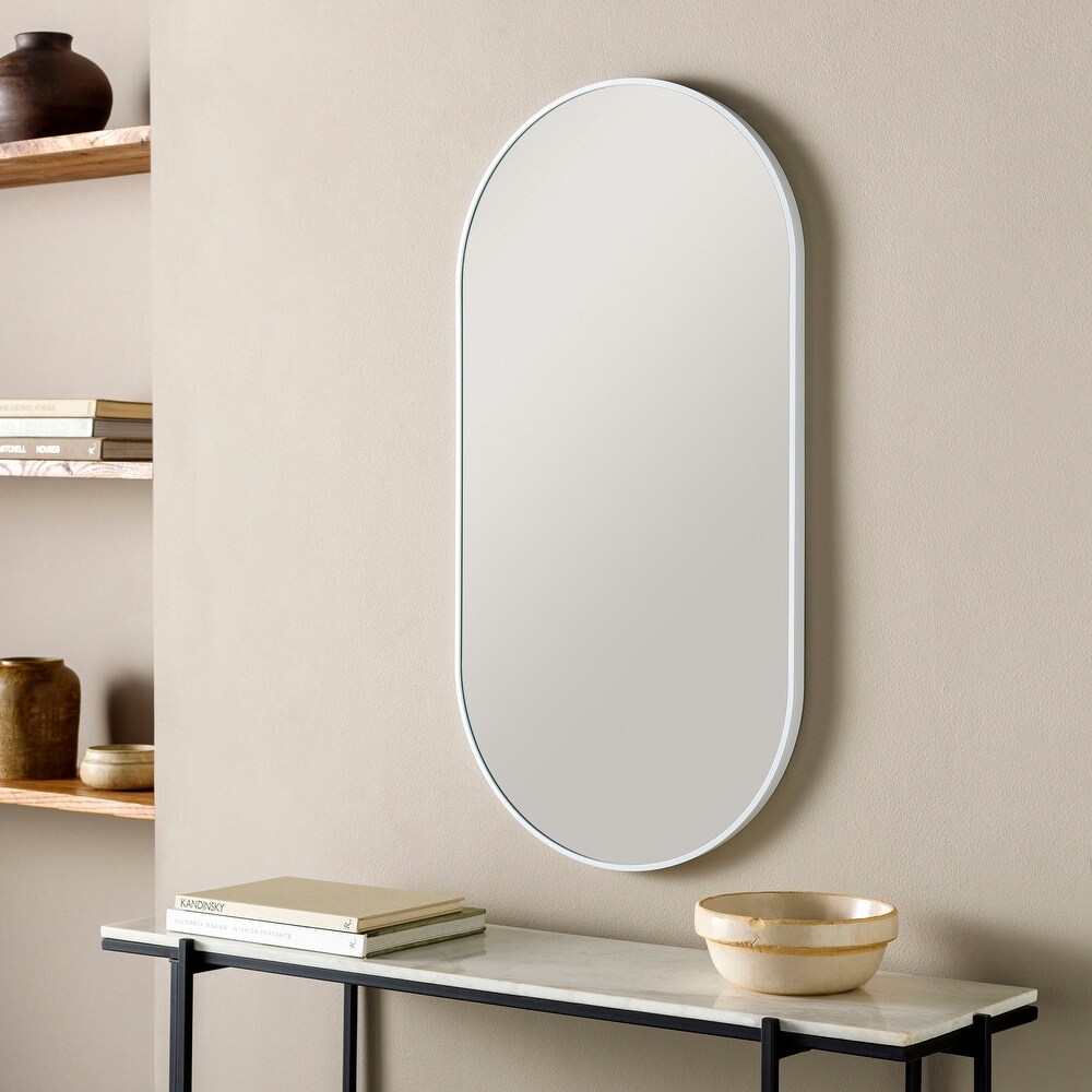 Artistic Weavers Aranya Modern Aluminum Oval Pill Shaped Accent Mirror