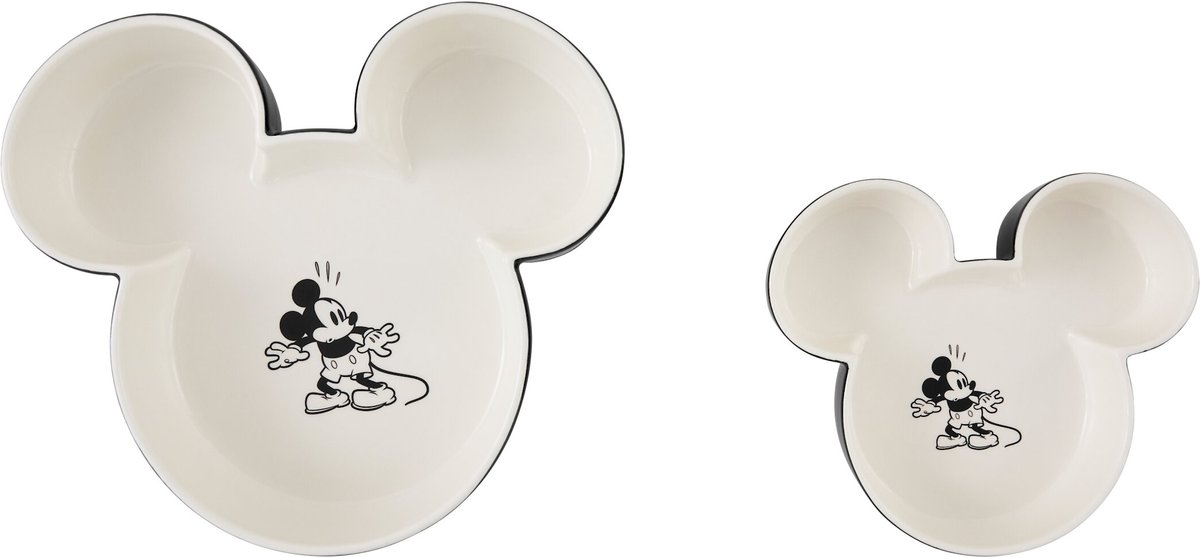 Disney Mickey Mouse Ceramic Dog and Cat Bowl