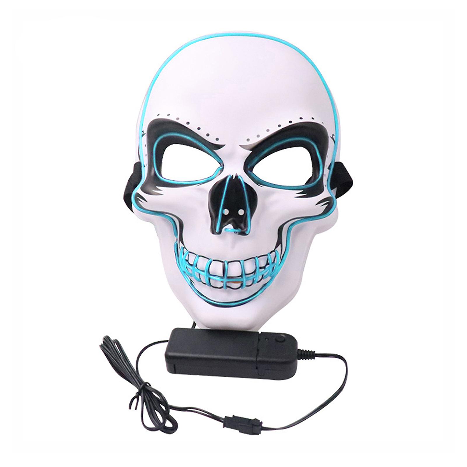 Halloween Mask El Wired Light Up Mask Cosplay Scary Mask For Halloween Festival Party Multicolor Type 1-adult