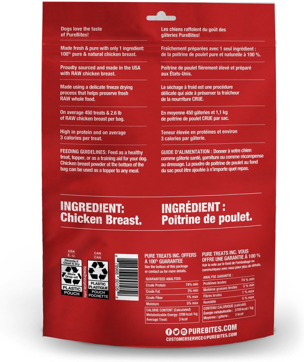 PureBites Chicken Breast Freeze-Dried Raw Dog Treats